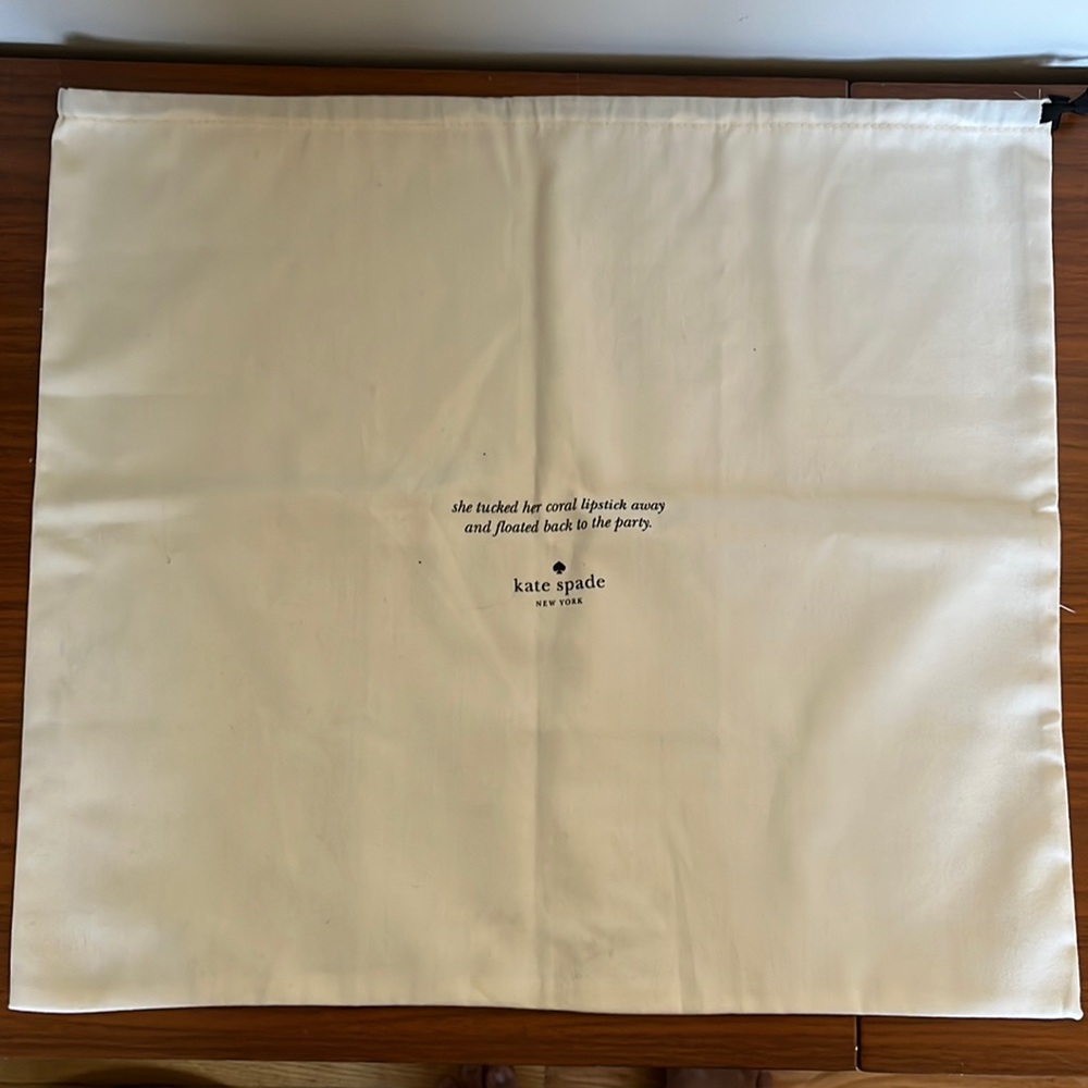 Kate Spade lipstick quote dust bag